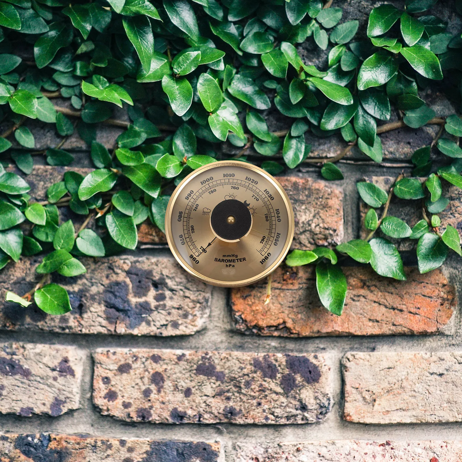 

Металлический многофункциональный компактный барометр для измерения давления воздуха в помещении, для дома, сада, офиса