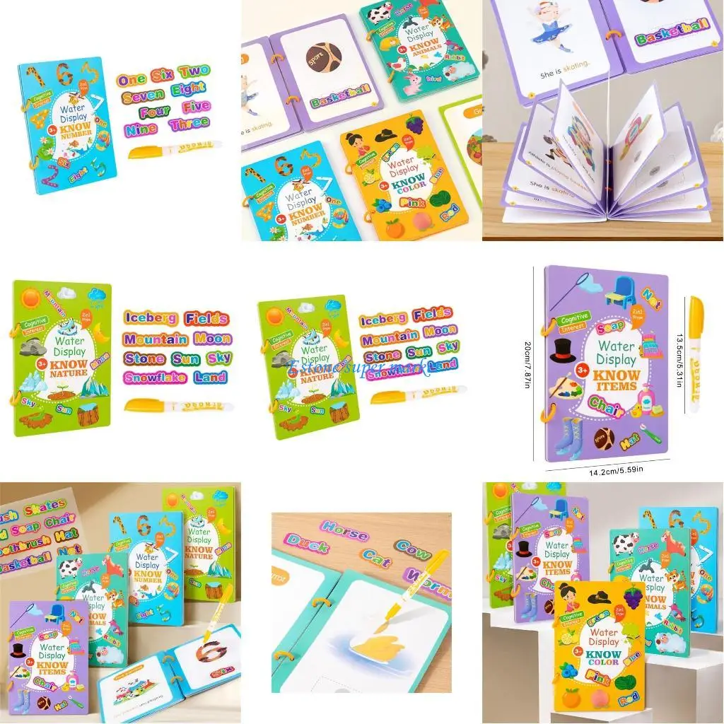 090B zabawka malarska z kolorowanką wodną i długopisem dla dzieci rzemiosło artystyczne akwarela szkicownik dla malucha wczesna