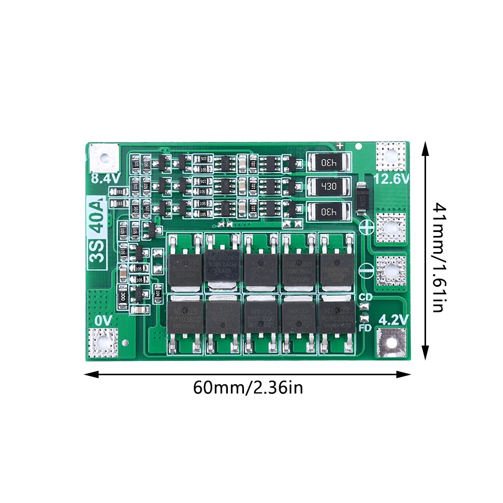 12V Lithium Battery Storage Box Replace Lead-Acid 3X7 18650 Battery Case Fixed Bracket Holder 3S 40A BMS with Welding Nickel