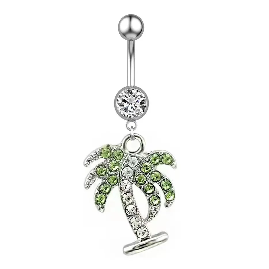 10pcs/lot Belly Button Rings Navel Jewelry  Zircon Belly Navel Ring Piercings seamoontattoosupply image 3