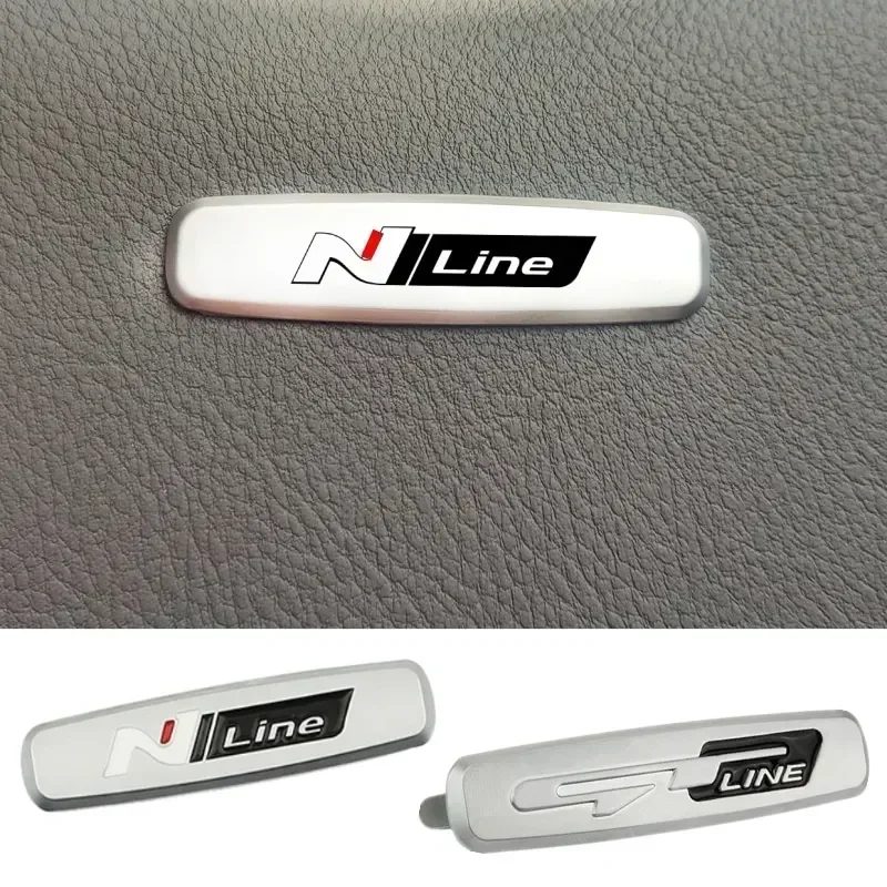 1pc Metal Car Seat Chair Stickers for Hyundai GTline Nline Logo Elantra Sonata Tucson Veloster Kona I30 Accent Seat Label Badge