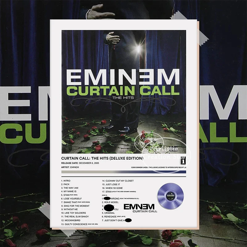 Eminem THE EMINEM SHOW Music Album Posters Pop Singer Rapper Canvas Painting Prints Wall Pictures Bedroom Club Room Home Decor