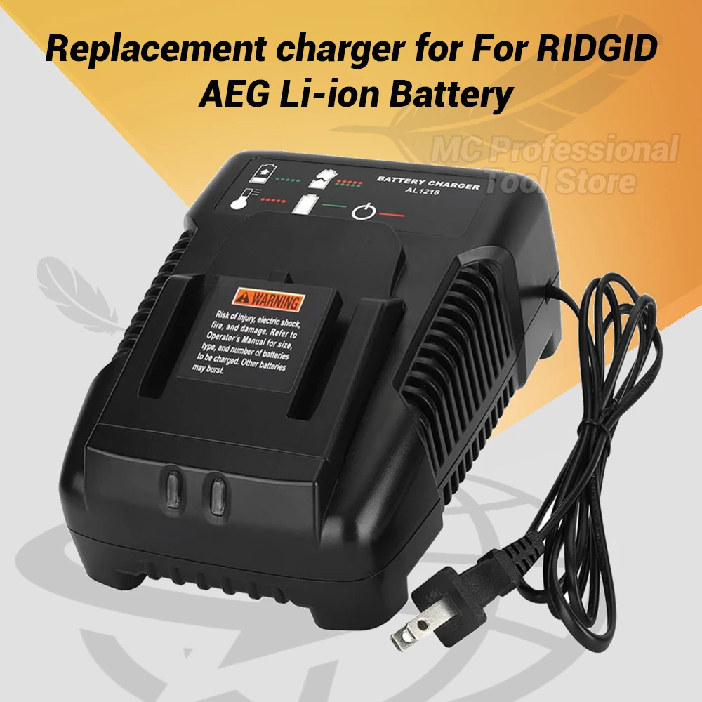 Carregador de Bateria de Lítio para Aeg Ridgid Li-ion Power Tool Carregamento Rápido 14.4v 18v Alta Qualidade