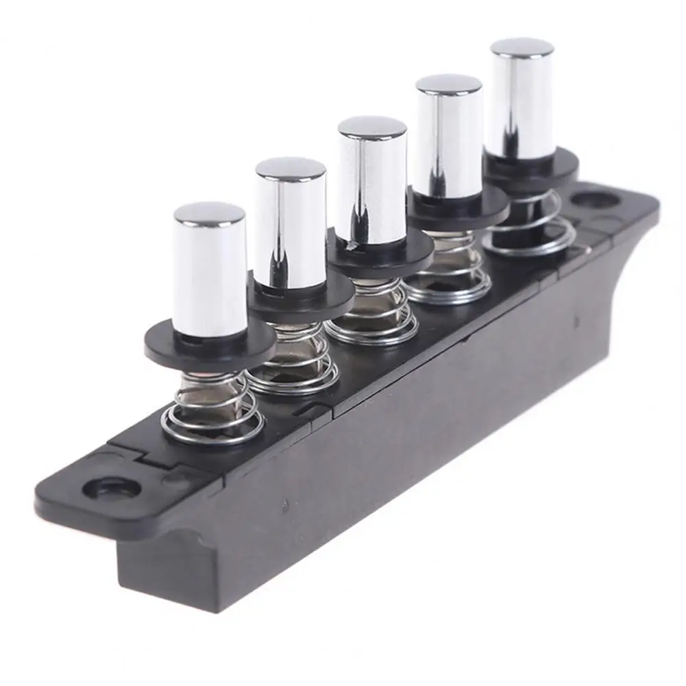 Contact Switch Five-position Push Button Switch Panel Silver Piano Key Design Wind Speed Controls for Range Hood Replacement