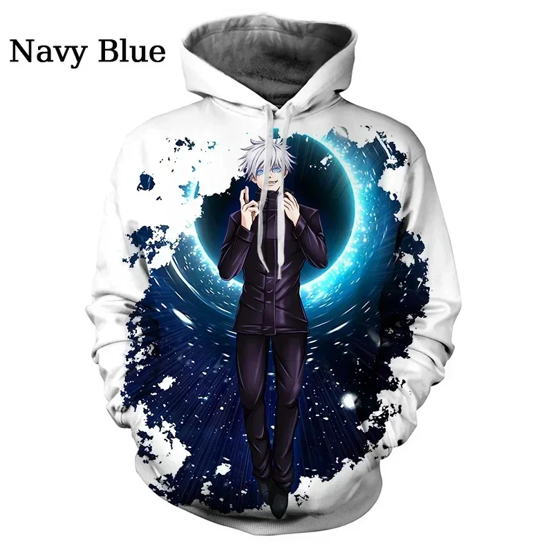 

Anime J Autumn/Winter Plus Size Clothing Coat Ujutsu Kaisen Men's Hoodie 3D Printed Sweatshirt Children's Fashion Street Wear