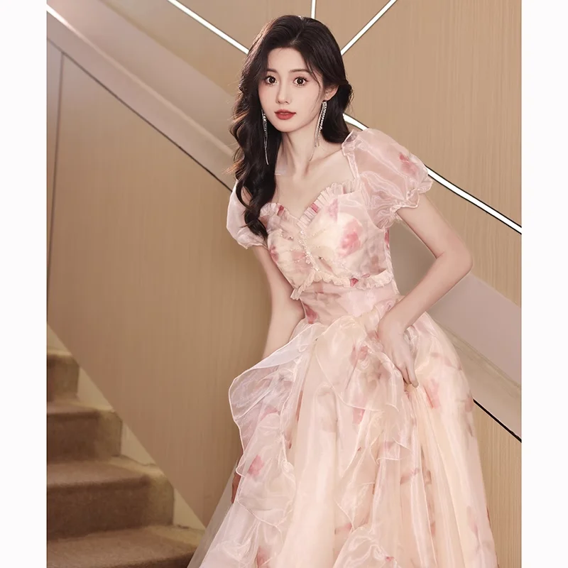 

French High end Evening Dresses for Women New Birthday 18 Adult Gift Party Elegant and Beautiful Princess Long Wedding Dress