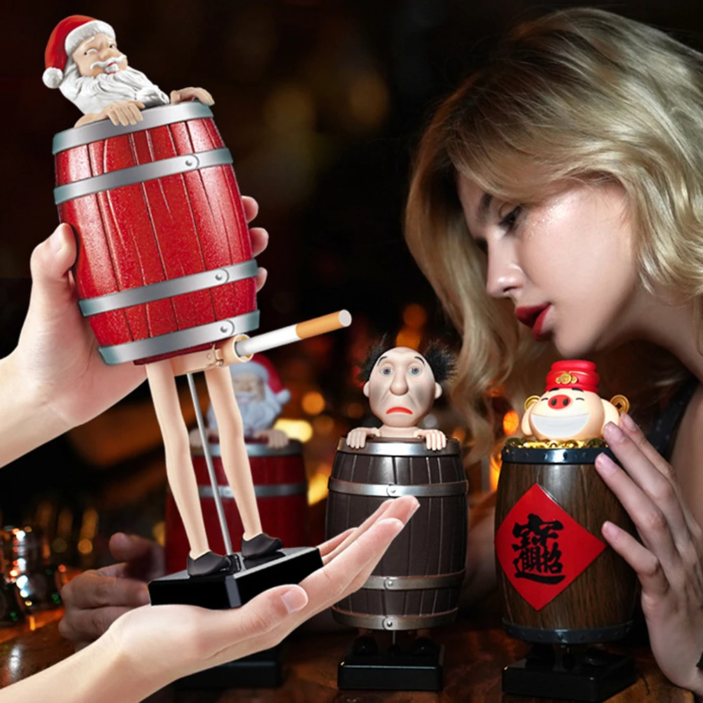 

Cigarette Storage Box Strange Uncle Santa Claus Cigarette Organizer Case Automatic Cigarette Box Xmas Novelty Reusable Gift