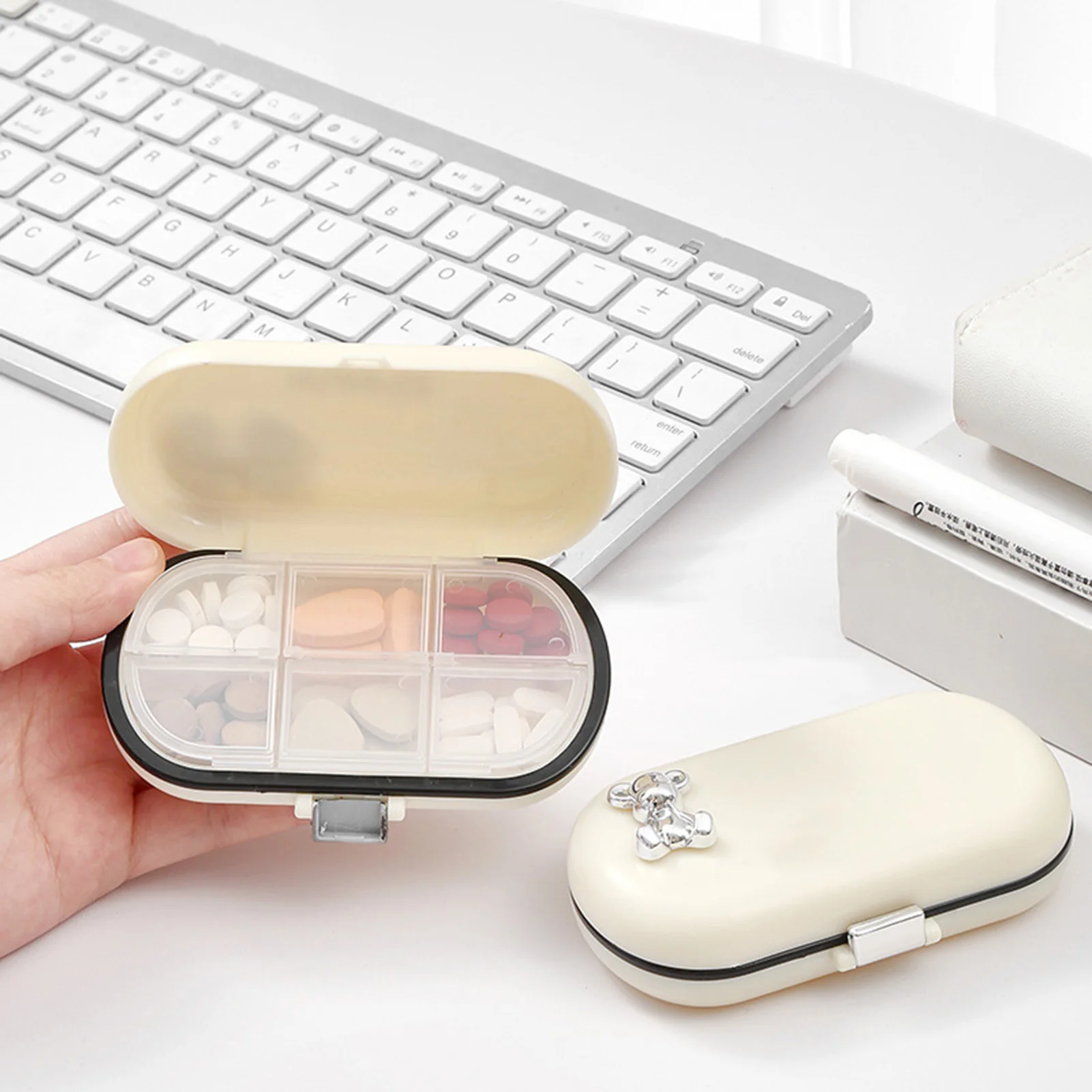 

High Appearance Tablets Box Durable Dustproof Medicine Storage Box For Journey