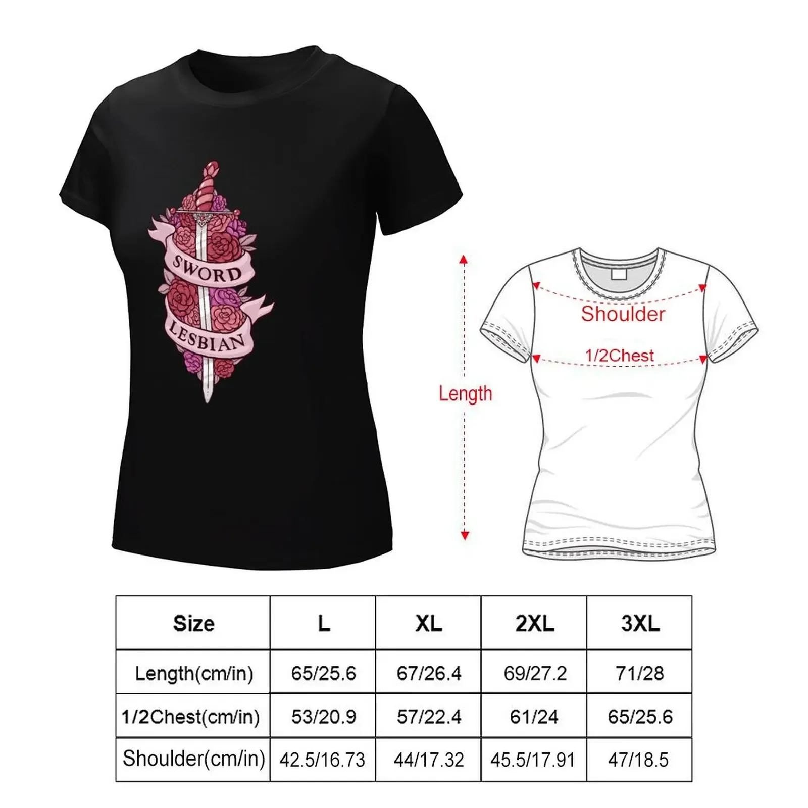 SWORD LESBIAN T-Shirt vintage clothes plus sizes anime clothes sublime ariat shirts for Women