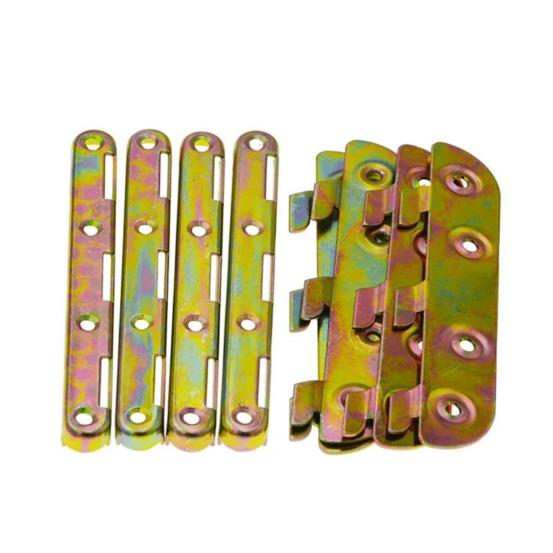 

Set(4PCS) 6/8 inch Bed Bracket Hinge Fastener Bed Rail Brackets Furniture Connector for Bed Fixed Corner Hardware Accessories