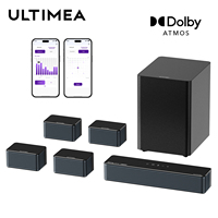 ULTIMEA 500W 7.1ch Dolby Atmos Soundbar with Wireless Subwoofer & 4 Surround Speakers, Home Theater System with APP Control