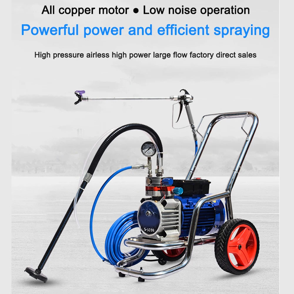 S-3800/S-6800 High Pressure Airless Painting Machine Multi-Function Paint Sprayer With Spray Gun For Fire Retardant Coatin Latex