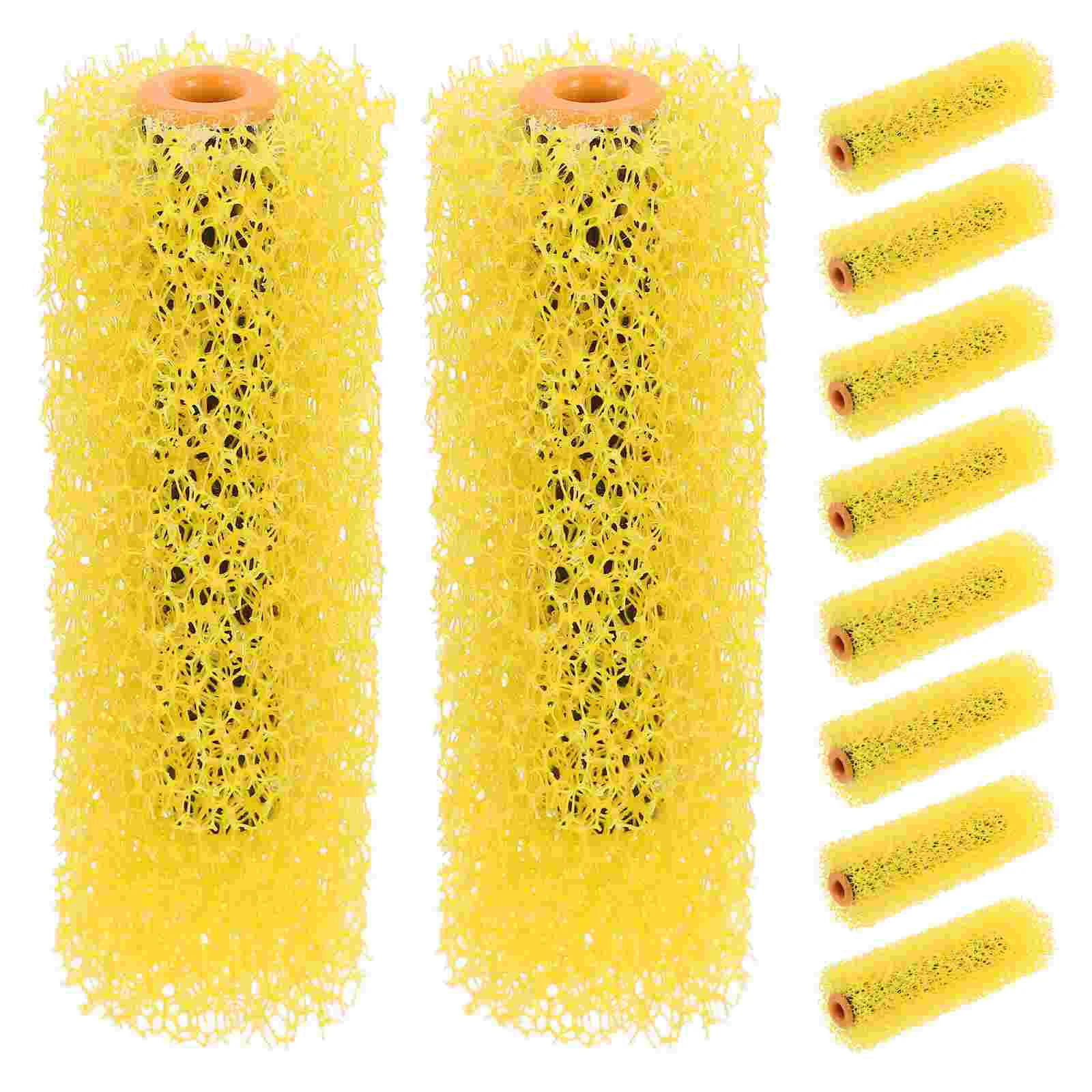 10 Pcs Roller Brush Wall Repair Paste Kits Rollers Texture Sponge Paint for Orange Peel Filling