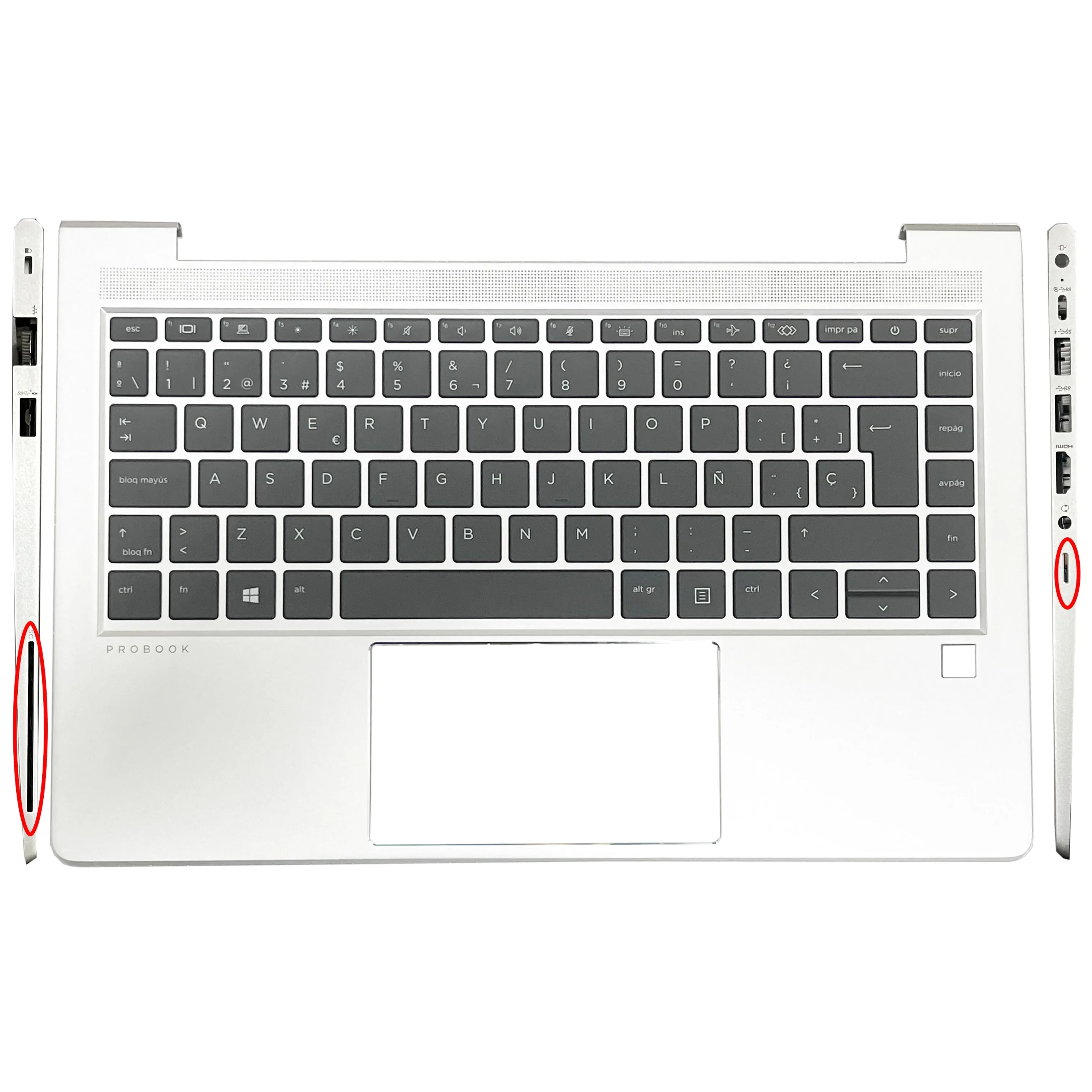 Clavier américain latin/espagnol d'origine, pour HP Probook 440 G8 440 G9 445R Zhan66 14 G4 G5 X8Q, coque supérieure repose-poignets, rétro-4.2, nouveau