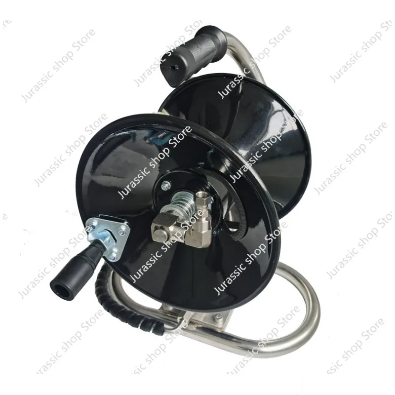 Portable High-Pressure Washer Storage Rack Dredging Hand Reel Car Wash Pipe Collector - Space-Saving Organizing Solution