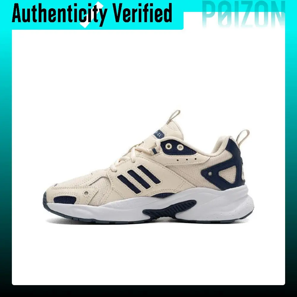 Adidas Neo JZ Runner Cushioning Abrasion Resistant Cushioning, Wear Resistant Low top Casual Shoes Unisex Beige Blue IH6363