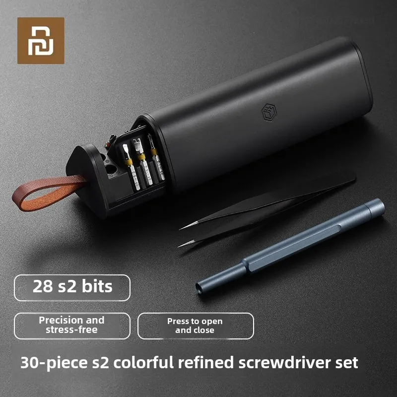 Xiaomi 30 in 1 Screwdriver Aluminum+S2 Alloy Steel Magnetic Bit Household Precision Glass Watch Screw Driver Set Manual Tools