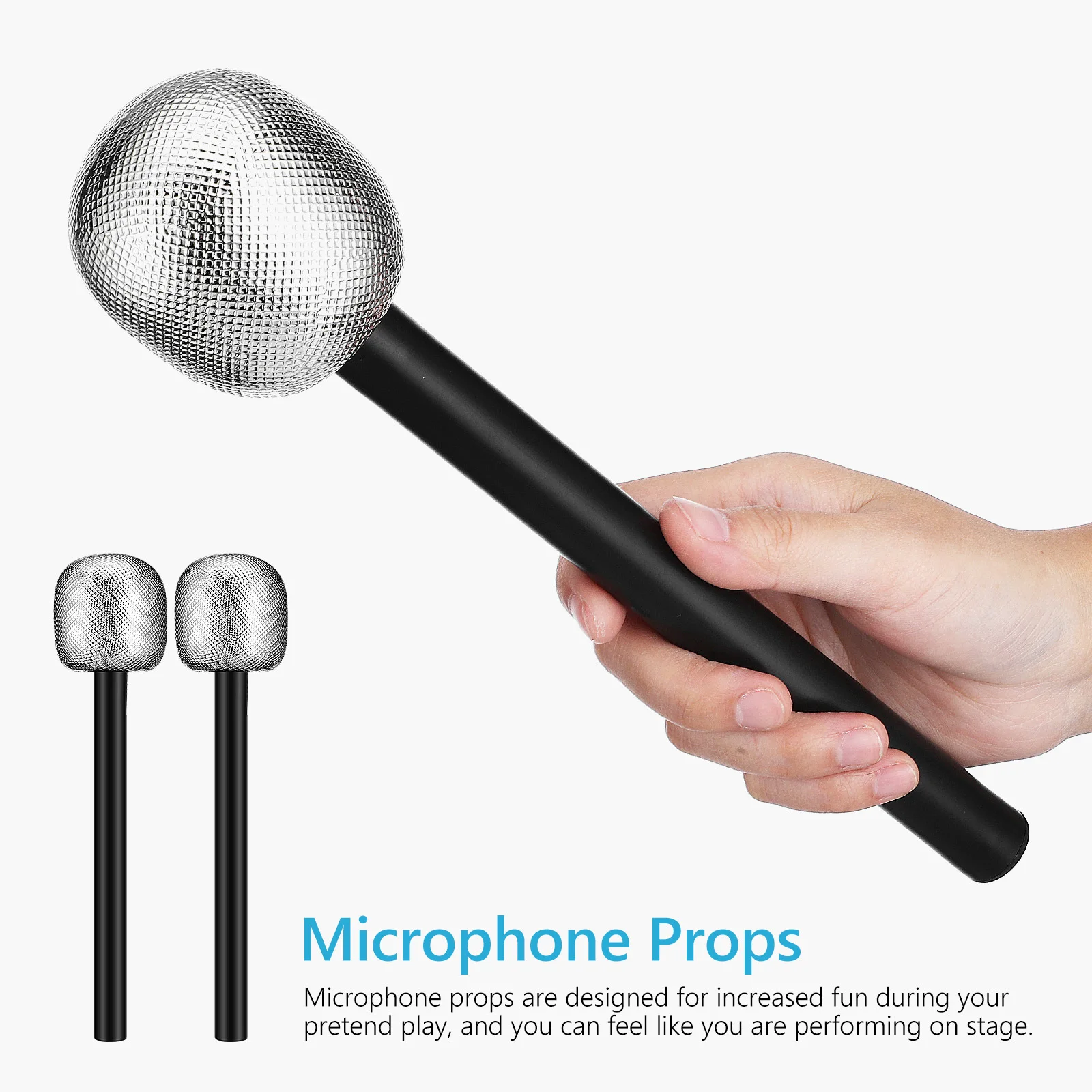 

4 pcs Fake Microphone Props Pretend Play Singing Lightweight Party Favors For Kids Costume Accessories Simulation Musical