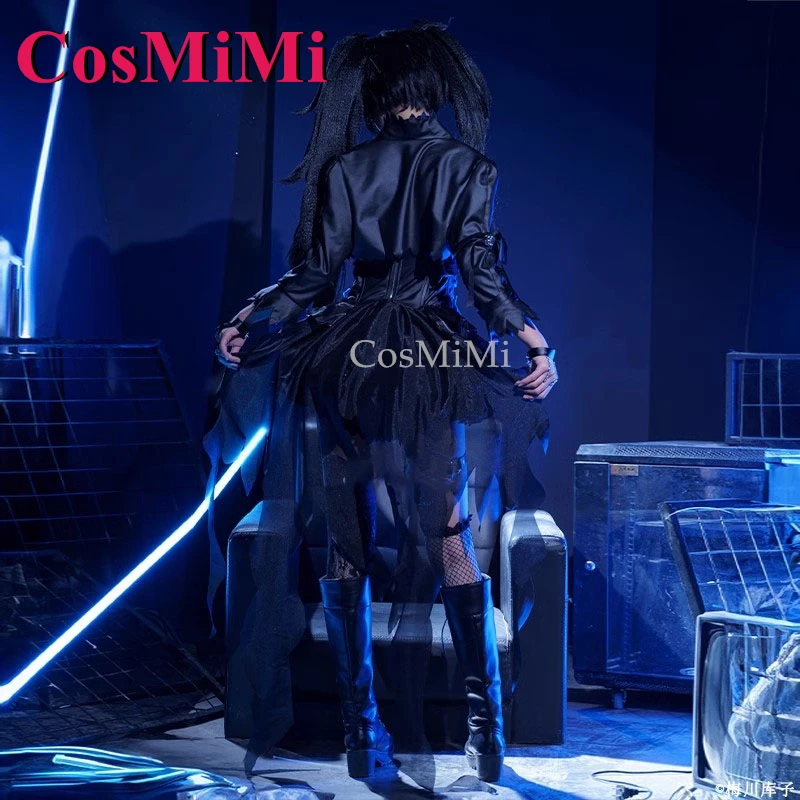 CosMiMi Hot Selling Game Black★Rock Shooter Cosplay Costume Fashion Sweet Elegant Outfit Carnival Party Role Play Clothing S-XL