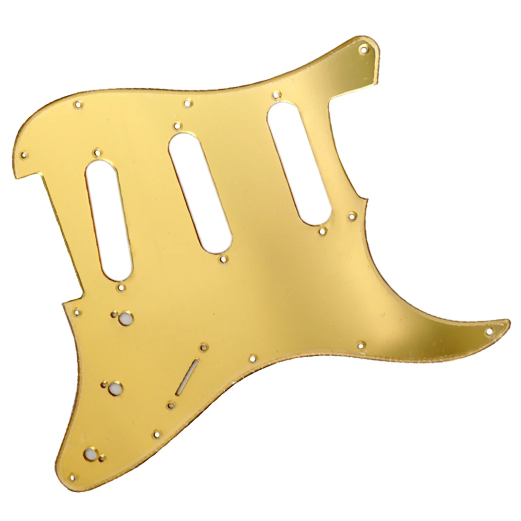 Y170A الساخن مرآة الغيتار Pickguard 11 ثقوب SSS الغيتار خدش لوحة مع 11 قطعة مسامير Pickguard ل FD الغيتار الملحقات B