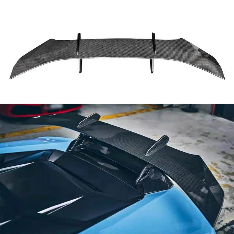 

Задний спойлер из сухого углеродного волокна для Lamborghini Huracan EVO P 2019-2021, совместимый с багажом, автомобильный задний спойлер