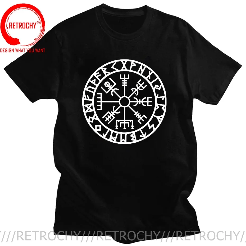 Novelty Compass Rune Print T-shirt Men Casual O-Neck Short Sleeve T Shirt Man Woman Cotton Fashion Tops Tees Male Brand T-Shirts