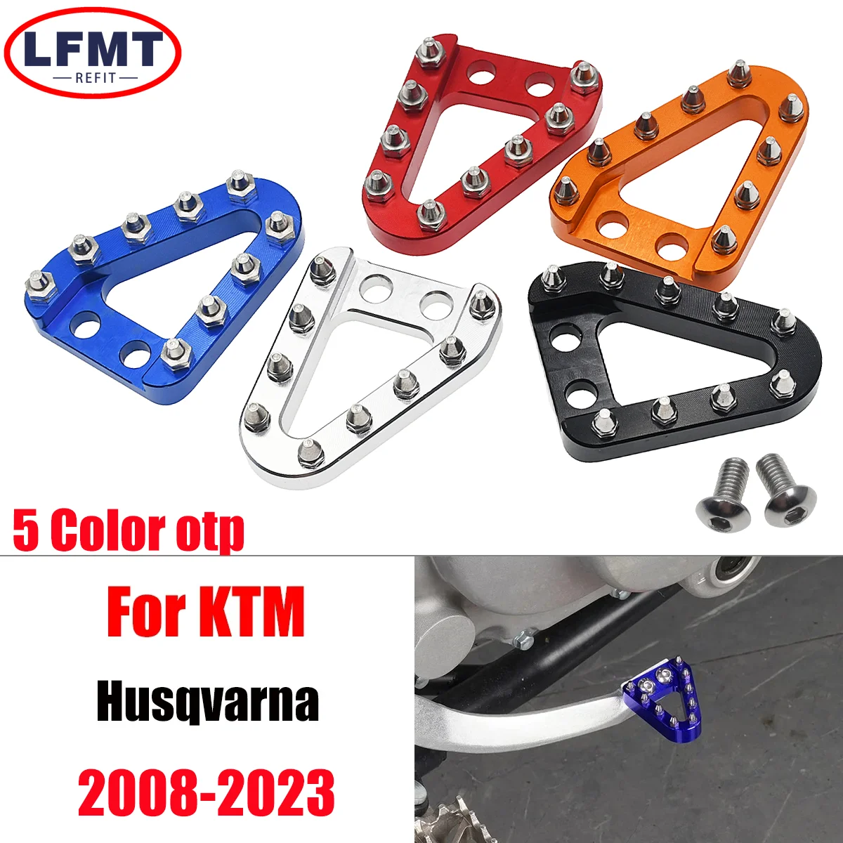 

Motorcycle Rear Brake Pedal Lever Step Plate Tip For KTM Husqvarna XC XCF SX SXFXCW EXC EXCF TC TE FC 125 250 350 450 500 530CC