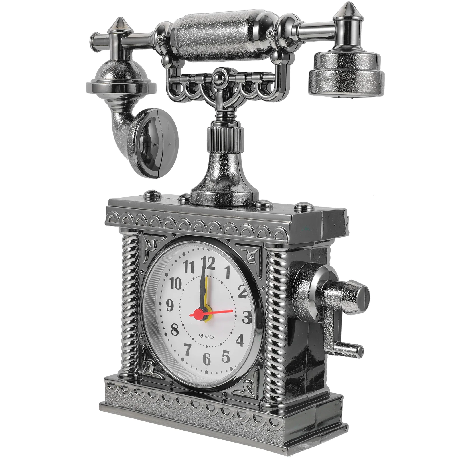 

Retro Telephone Clock Kids Vintage Simulation Office Decoration Abs Material Interactive Educational Gift Home Lightweight Easy