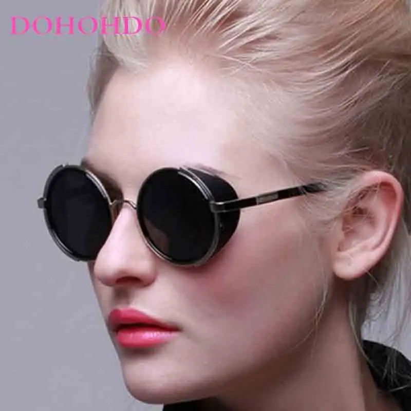 

Fashion Sunglasses Circular Small Sunglasses Steampunk Classic Sun Glasses Driving Trends Shades For Women UV400 Lentes De Sol