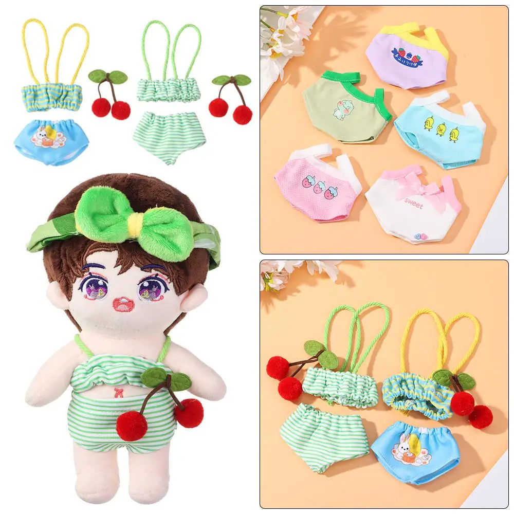 Gift Playing House Changing Dress Game 20cm Doll Swimsuit Toys Clothes Printed Pattern Miniature Bikini