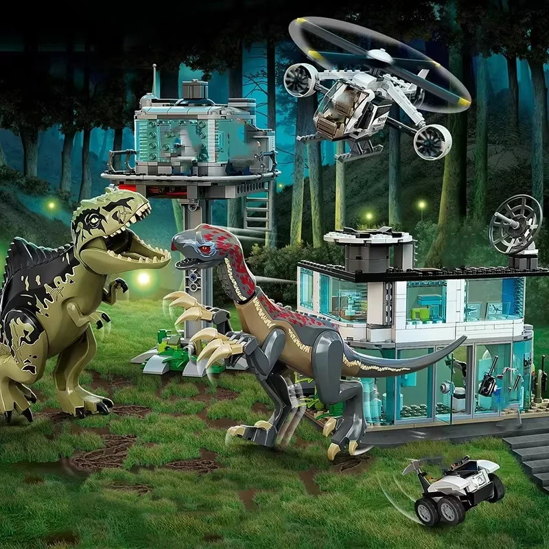 Compatible MOC Sets Dinosaur World Series Building Blocks Giganotosaurus Titanosaurus Tyrannosaurus Children's Park Toys Gift image 3