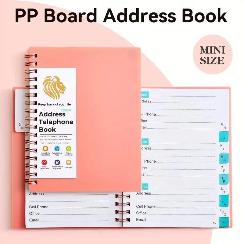 MINI Size Notebook Telephone Address & Birthday Book With Alphabetic Tabs Notepad Notebooks Writing Pads Office School Supplies