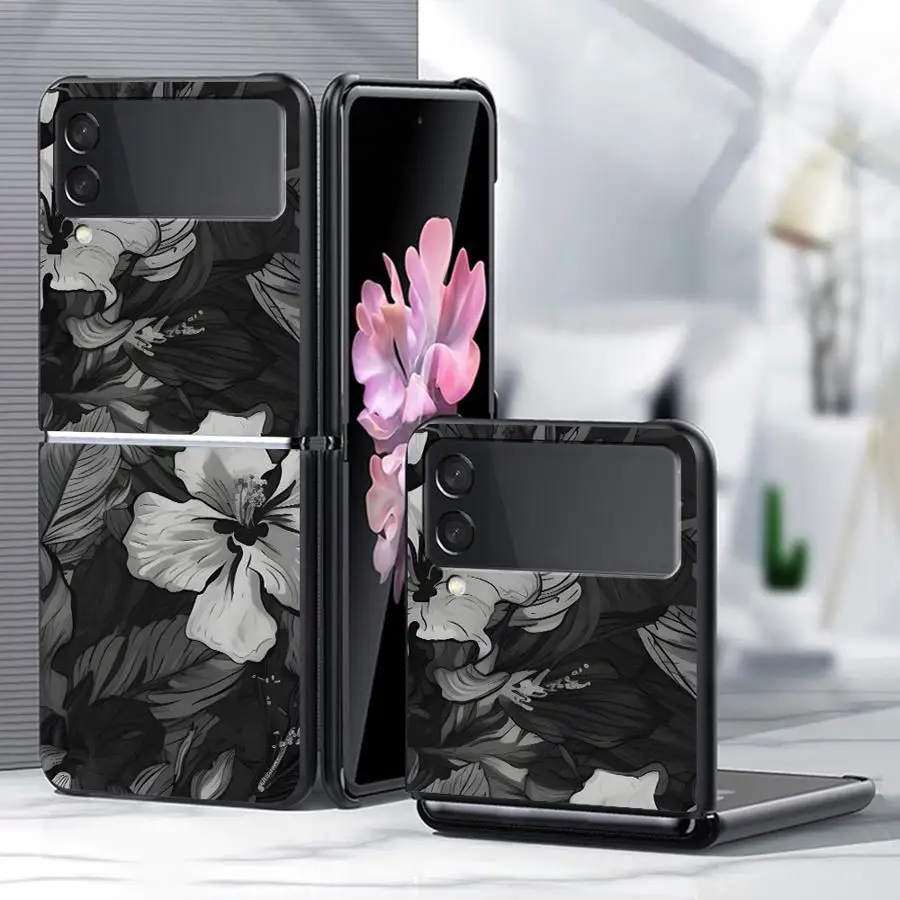 Phone Cover Case for Samsung Galaxy Z Flip 8 Flip7 FE Flip6 Flip5 Flip3 Z Flip 7 6 5 4 3 Flip4 Creative Flowers
