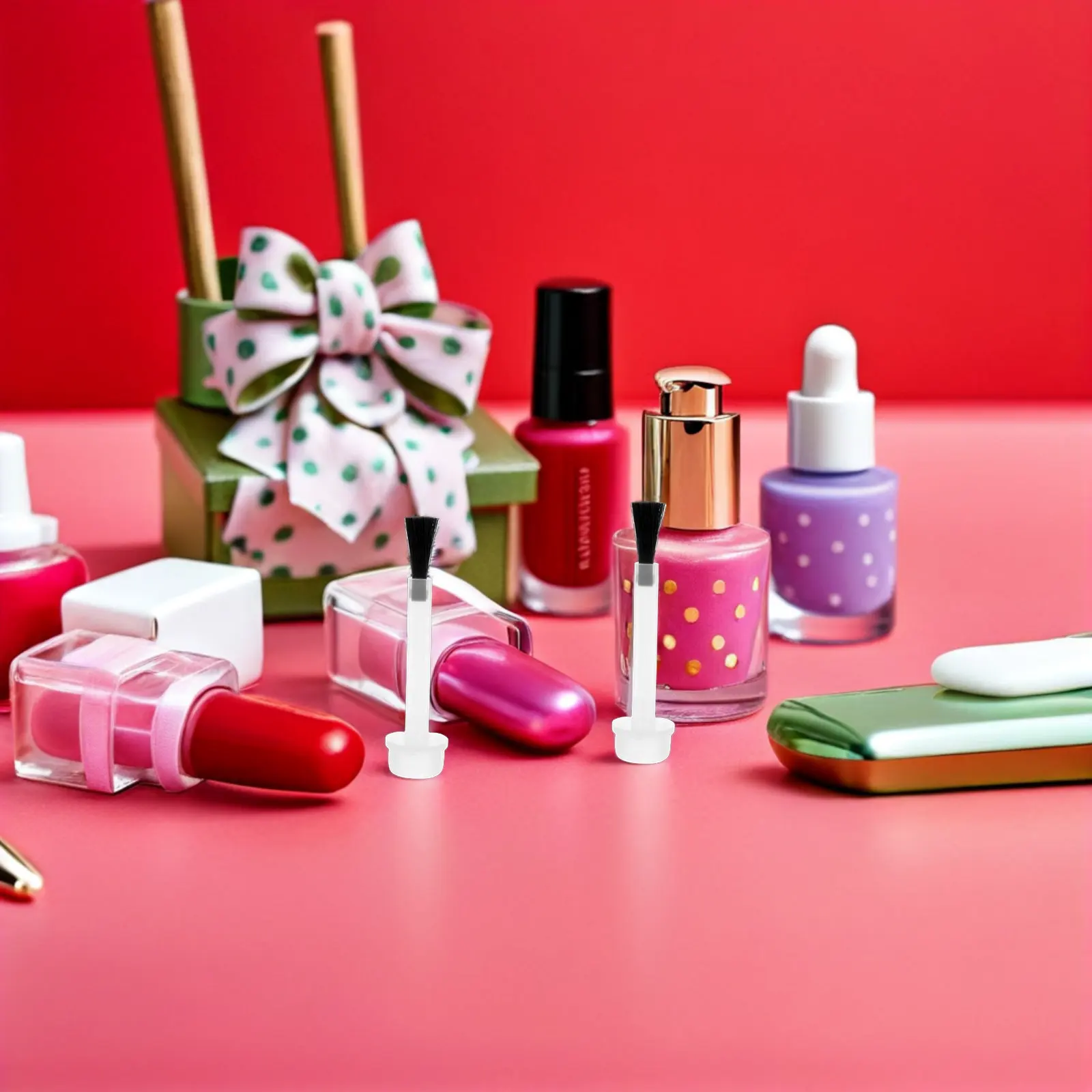 

100Pcs Replacement Nail Brush Tips Soft Bristle Refill Pack for Nail Bottle Brushes Precision Color Application