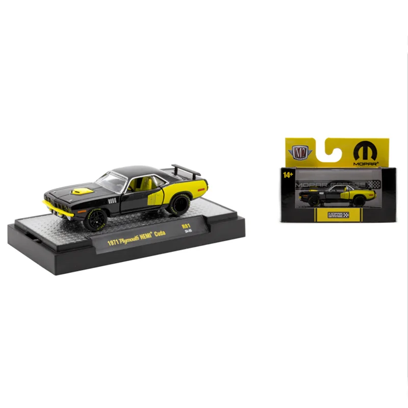 

M2 Machines 1:64 Scale Diecast Alloy 1971 Plymouth HEMI Cuda Toys Cars Model Classics Adult Gifts Souvenir Static Display