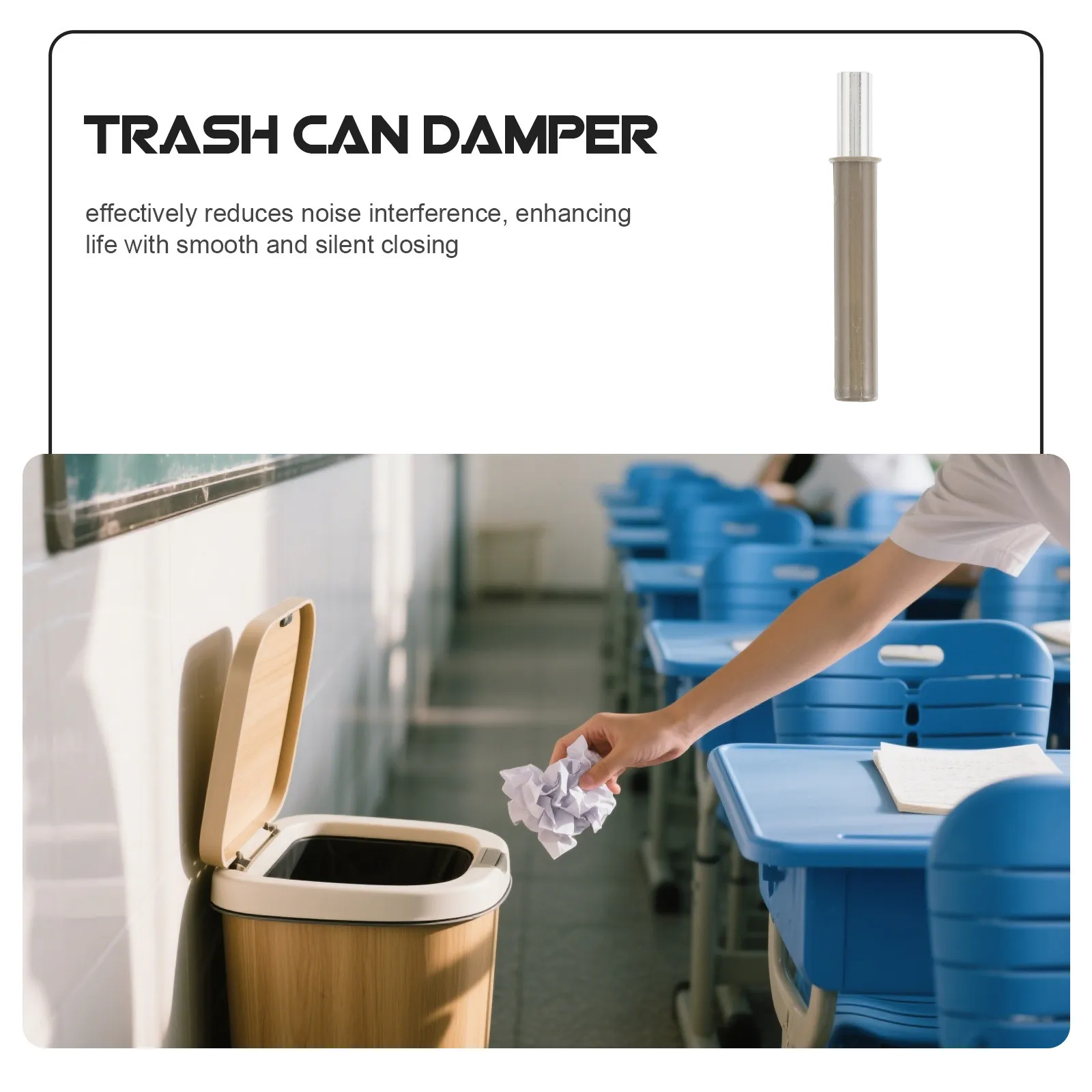 5Pcs Soft Quiet Close Closers for Trash Can Lid Gentle Closing Damper Buffer Home Office Kitchen Bathroom Damping Supply