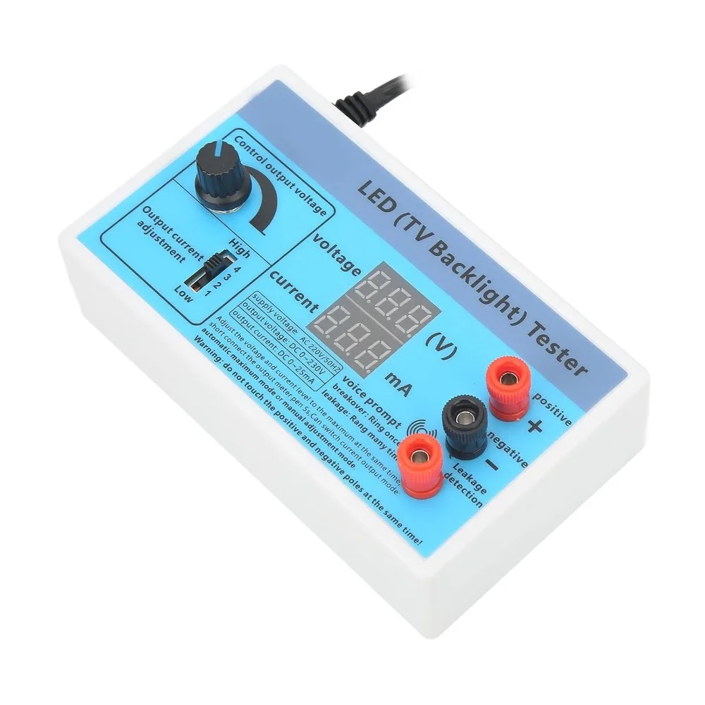 Multifunction LED TV Backlight Tester Adjustable Output Voltage High Brightness Backlight Strips Tester 0-230V Output Plug 110V