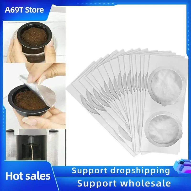 

A69T 600 шт. 62 мм одноразовые уплотнения для кофейных капсул фольга кремовая пена фильтр для кофе наклейка на крышку для Nespresso Vertuo