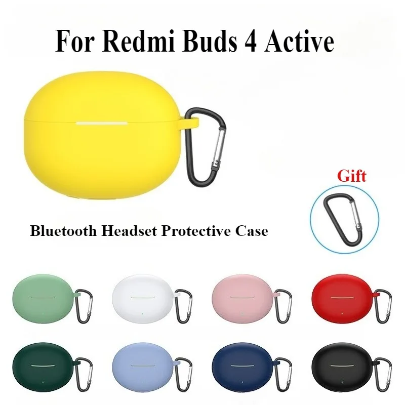 

Silicone Earphone Cover For Redmi Buds 4 Active Case Wireless Headset Silicone Cover For Earbuds Buds 4 Active Protective Sleeve