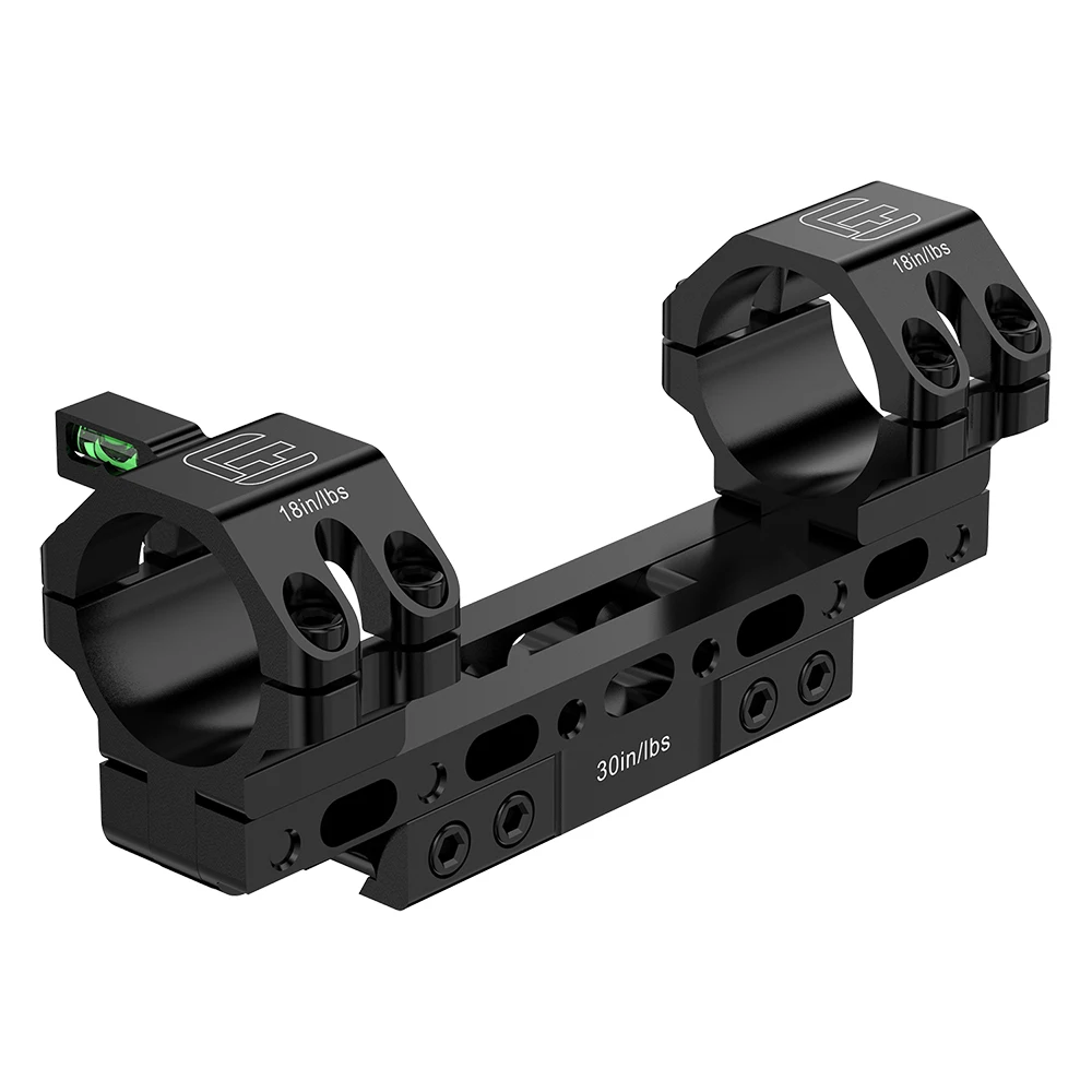 WestHunter Supports de lunette à queue d'aronde 11 mm avec compensation 100 MOA, pour tubes de 30 mm et 34 mm, longueur et angle réglables, anneaux de montage avec niveau à bulle