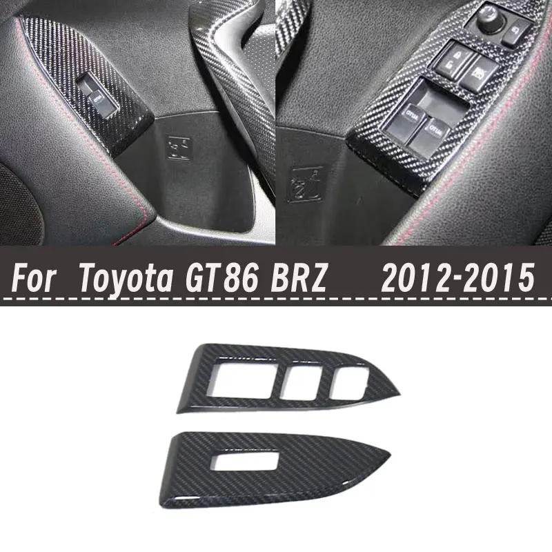 

LHD For Toyota 86/GT86/BRZ Real Carbon Fiber Modified Interior Window Switch Panel Trim Stickers (2012-2015)