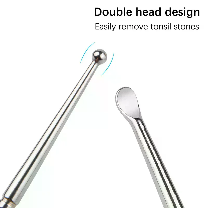 1pc Remover Tool Stainless Tonsil Stone Removal Ear Wax Steel Remover Mouth Cleaning Care Tools Tonsil Stone Remover Health