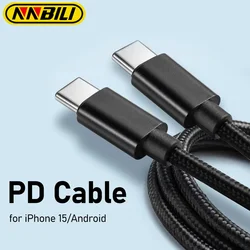 NNBILI 60W Fast Charging Type C To Cable for iPhone 15 15 Pro Max 15 Plus Huawei Pura 70 Xiaomi Samsung PD Mobile Phone Cable