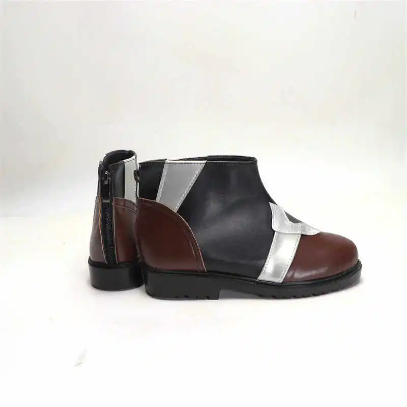 Anime Honkai: Star Rail Sampo Koski Cosplay Shoes Brown Short PU Leather Boots For Halloween Carnival
