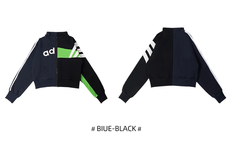 Damen Freizeitjacke Colorblock Sportliche Varsity-Jacke Vintage Patchwork Streetwear Oberbekleidung mit Durchgehendem Reißverschluss für Outdoor – Detail 12