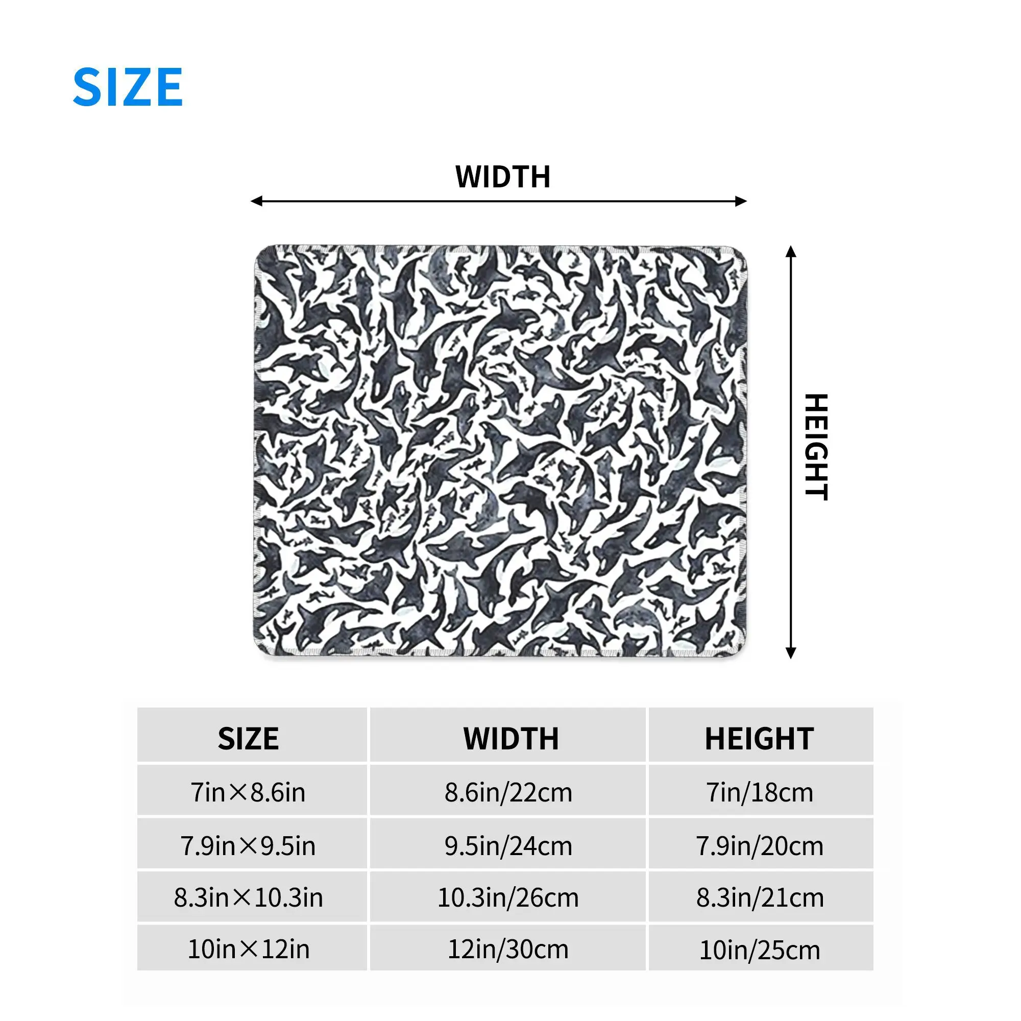오르카 수족관 바다 - 탑 티셔츠 킬러 고래 마우스 패드 컴퓨터 키보드 마우스 매트 게이머 PC 노트북 책상 매트 사무실 테이블 매트