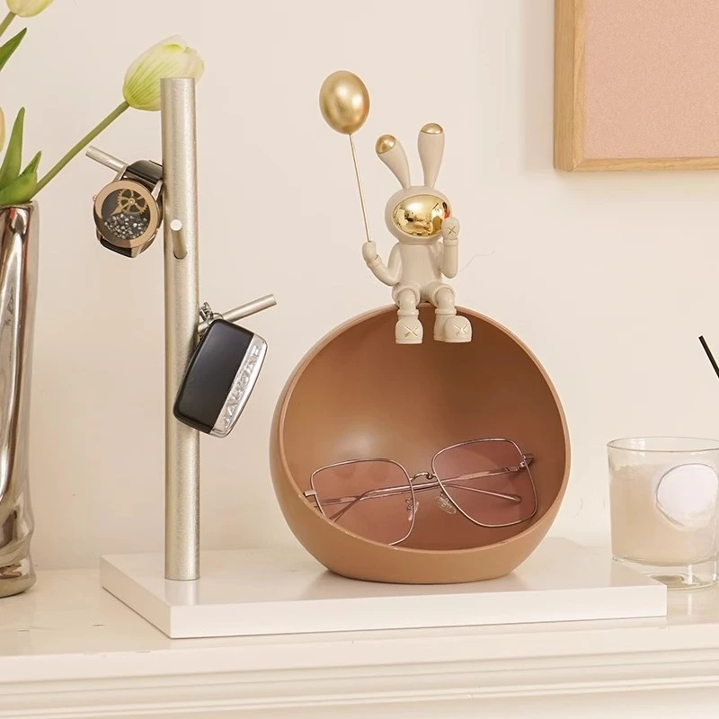 

Space Rabbit Light Luxury Home Entry Entry Entrance Key Storage Ornament Advanced Sense, Housewarming Gifts