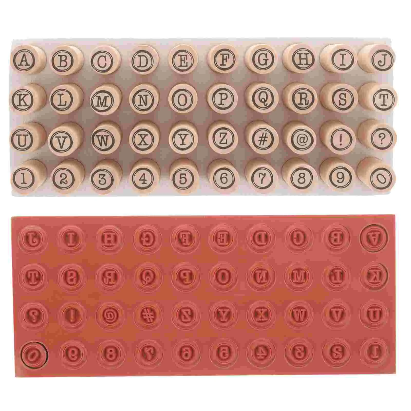 Number Letter Cylinder Seal Scrapbook Wooden Alphabet Stamps Multipurpose Craft Kit