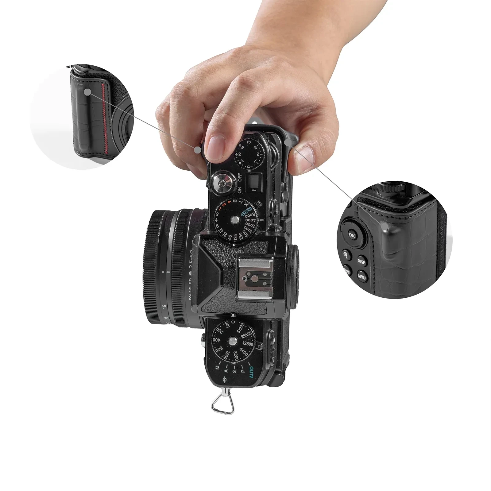 

Smallrig Retro Camera Leather Case Kit with Shoulder Strap for Nikon Z f Half Case Soft Protective Shell Brown/Black