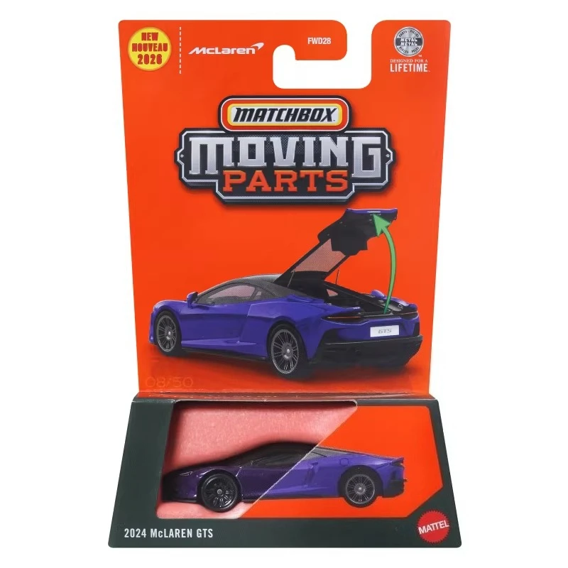 26N Matchbox Car, Piezas Móviles, 1/64, Metal Fundido a Presión, 2024, McLaren GTS, Modelo de Vehículo, Juguetes de Colección, Regalo de Cumpleaños